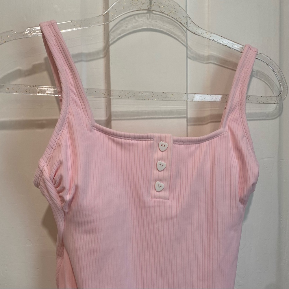 Stoney Clover ribbed Pink One Piece Swimsuit